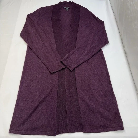 Eileen Fisher Womens Sweater Medium Open Cardigan Tencel Wool Lightweight Office - Picture 5 of 11